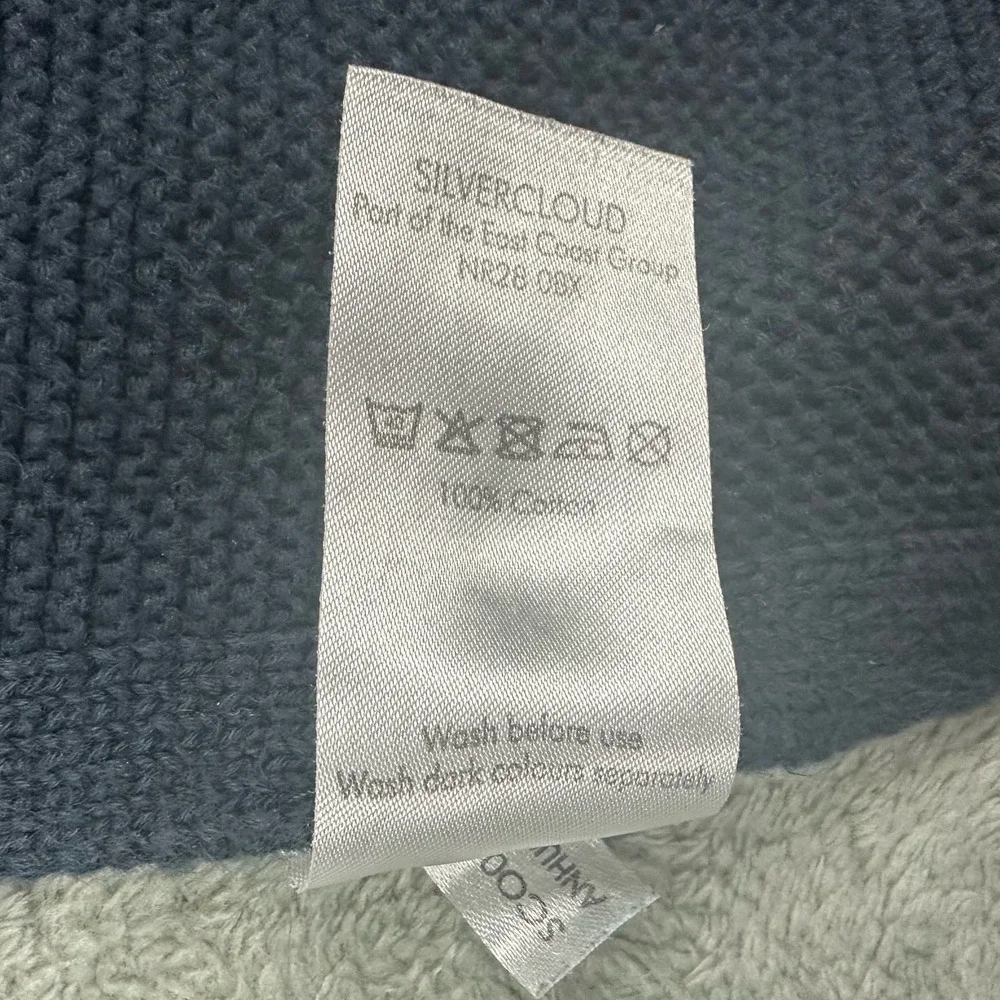 Silver Cloud 100% Cotton Navy Blue 27x35in‎ Knit 